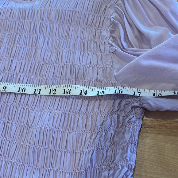 A New Day lilac ribbed peasant top - Picture 6 of 7